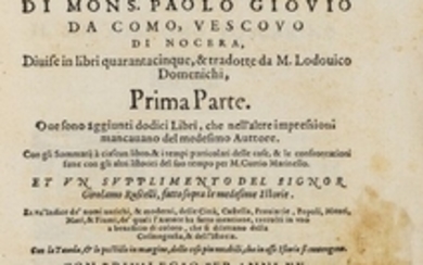 Giovio, Paolo DELLE HISTORIE DEL SUO TEMPO, 1581