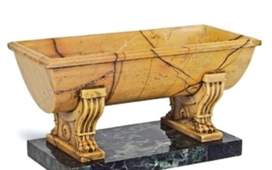 Model of a yellow marble basin