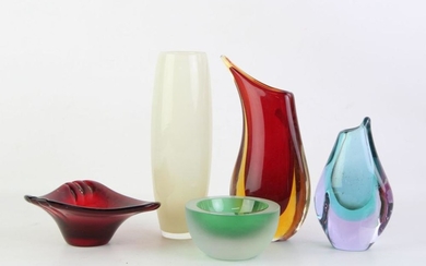 Murano Glass Vase with Other Art Glass