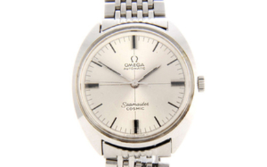 OMEGA - a mid-size stainless steel Seamaster Cosmic bracelet watch.
