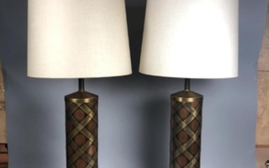 Pr Tommi Parzinger style Modernist Table Lamps. C
