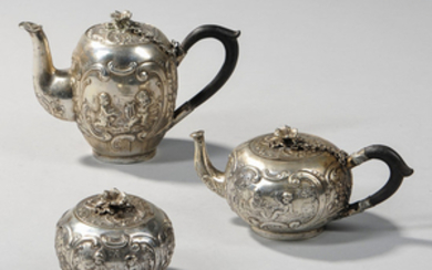 Three-pieces of Continental Silver Tableware