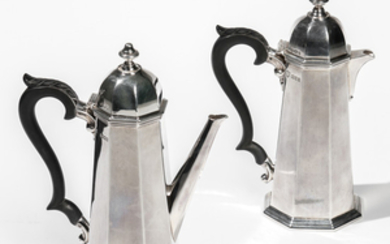 Two George V Sterling Silver Pots
