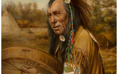 Henry Metzger (1876-1949), Siniah Piasis (Silver Bird) Cree Indian