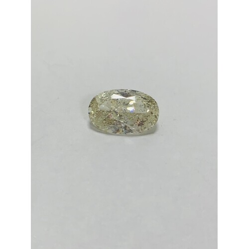 7.62ct natural oval diamond,K colour,i2 clarity,good cut and...