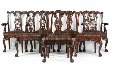 (8) CHIPPENDALE STYLE CHAIRS