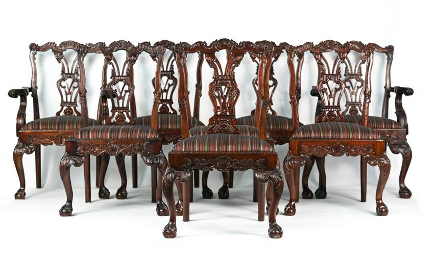 (8) CHIPPENDALE STYLE CHAIRS