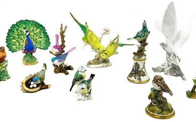 Lot of porcelain birds, 11 pieces (various designas