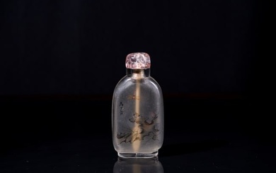 A Chinese inside-painted glass snuff bottle, Ma Shaoxuan ??? mark, 19/20th C.