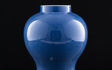 A Chinese powder blue-glazed jar, 19th century