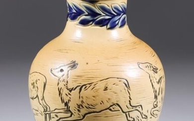 A Doulton Lambeth Stoneware Vase by Hannah Barlow, the...