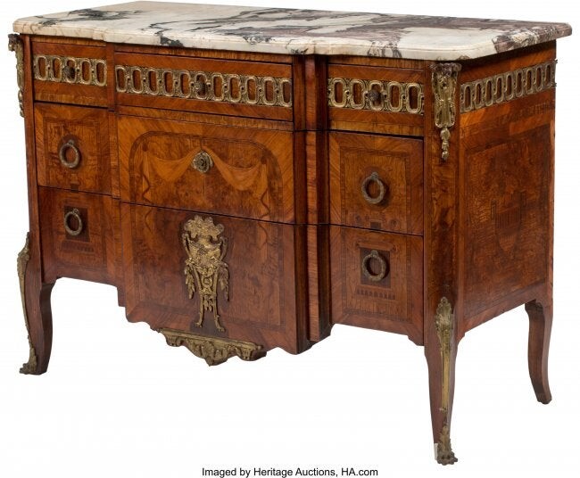 A French Régence-Style Inlaid Chest of Drawers