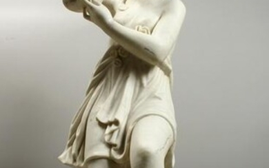 A GOOD LARGE ITALIAN CARVED CARRERA MARBLE, CHILD