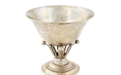 A Georg Jensen Silver Compote Height 4 x diameter 4 1/2