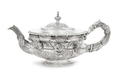 A George III Silver Warwick Vase Teapot
