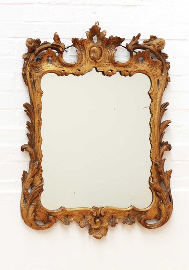 A George III carved giltwood mirror