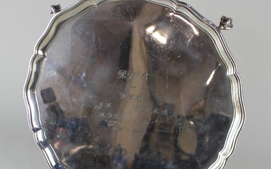 A George V large silver salver