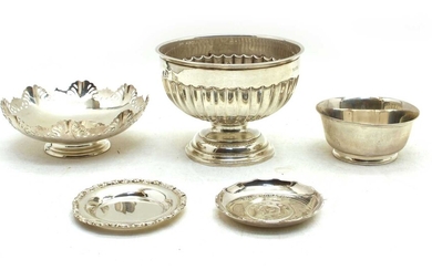 A George V silver pedestal bowl