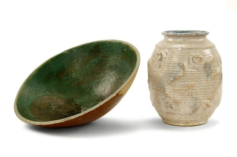 A Glazed Stoneware Vase.