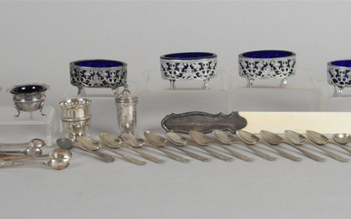 A Group of English Silver Tableware