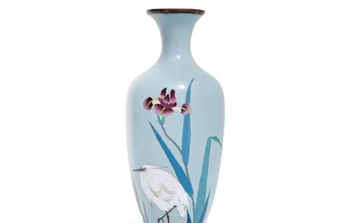 A Japanese ginbari and cloisonné-enamel vase by Gonda Hirosuke Meiji Era Of...