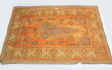 A LARGE 19TH CENTURY INDO-PERSIAN EMBROIDERED PANEL