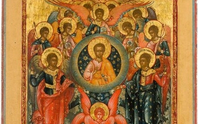 A LARGE ICON SHOWING THE SYNAXIS OF THE ARCHANGELS