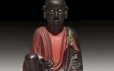 A SEATED LUOHAN.