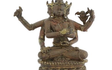 A Tibetan bronze bodhisattva