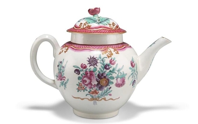 A WORCESTER COMPAGNIE DES INDES STYLE TEAPOT AND COVER