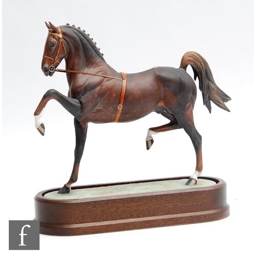 A boxed limited edition Royal Worcester equestrian study mod...