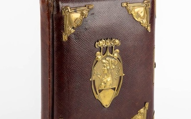 A family picture book, leather mounted with bronze, Art Nouveau.