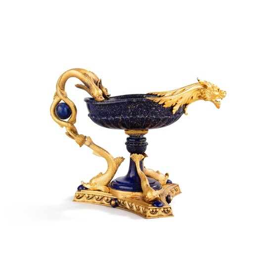 A gold-mounted lapis lazuli cup, Continental, second half of the 19th century
