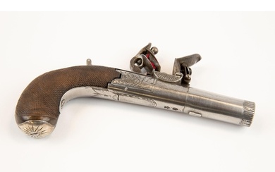 A good quality 36 bore flintlock boxlock pocket pistol, by J...