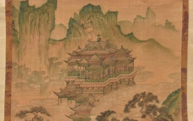A group of five Chinese scroll paintings