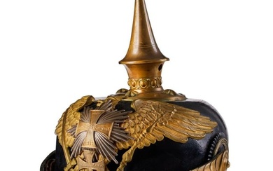 A helmet for Prussian Guard Landwehr Infantry Reserve Officers