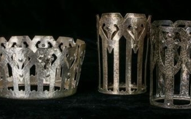 A (lot of 6) Shreve & Co. Dolores? reticulated sterling