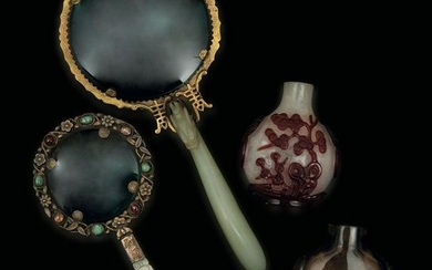 A lot of jade and agate items, China, Qing Dynasty