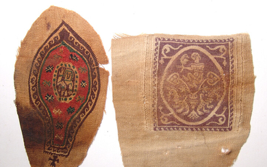 A pair of Coptic textile panels