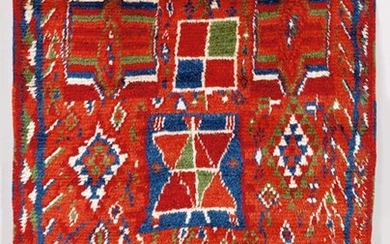 A rare and exceptional Aït Ouaouzguite wool carpet, High Atlas,...