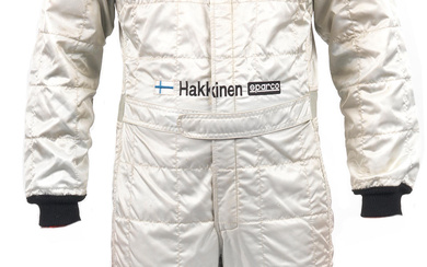 A set of Mika Hakkinen McLaren Mercedes race overalls by...