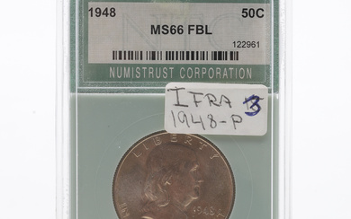 A silver coin, Half Dollar, MS66 FBL, 1948.