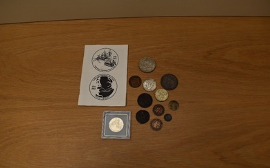 A small collection of GB & World Coins including George VI 1937 Silver Crown, George III 1819 Silver