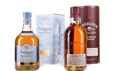 ABERLOUR 12 YEAR OLD AND DALWHINNIE WINTER'S GOLD 2 BOTTLES OF SINGLE MALT WHISKY