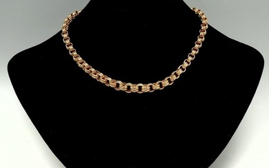 ATASAY KUYUMCULUK 14K GOLD DOUBLE LINK CABLE NECKLACE