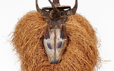 African Yaka Peoples Initiation Mask, DRC