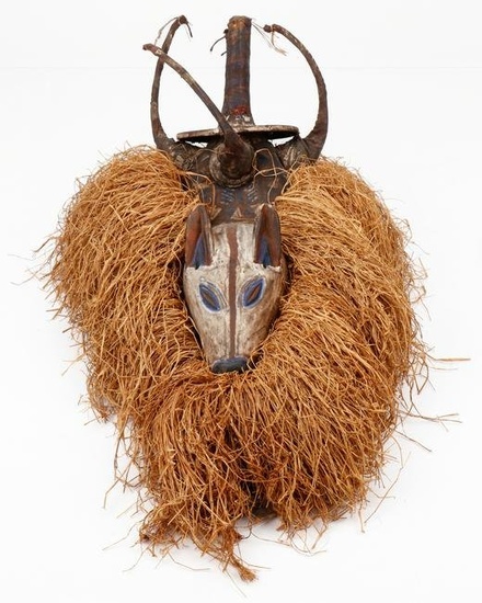 African Yaka Peoples Initiation Mask, DRC