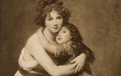 After VIGÉE-LEBRUN (*1755), Artist with her daughter, 1905, Photogravure