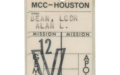 Alan Bean's Gemini 12 MSC MCC-Houston Badge