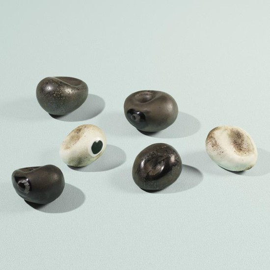 Alfredo Barbini, Sasso stones, collection of six
